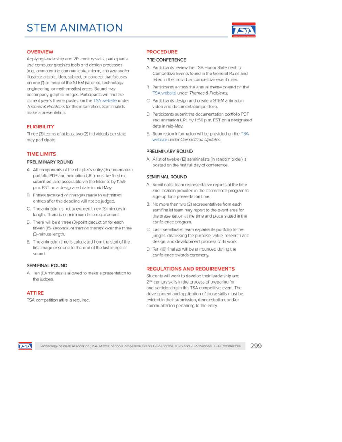TSA STEM Animation Overview & Competition Guidelines 2026-2027 - Studocu