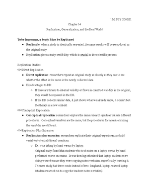 Exam 2 Study Guide - PSY 200 - Slone - Study Guide Notes: Not all of ...