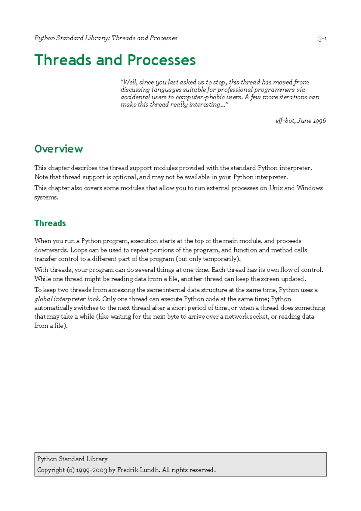 Threads-and-processes - Threads and Processes 