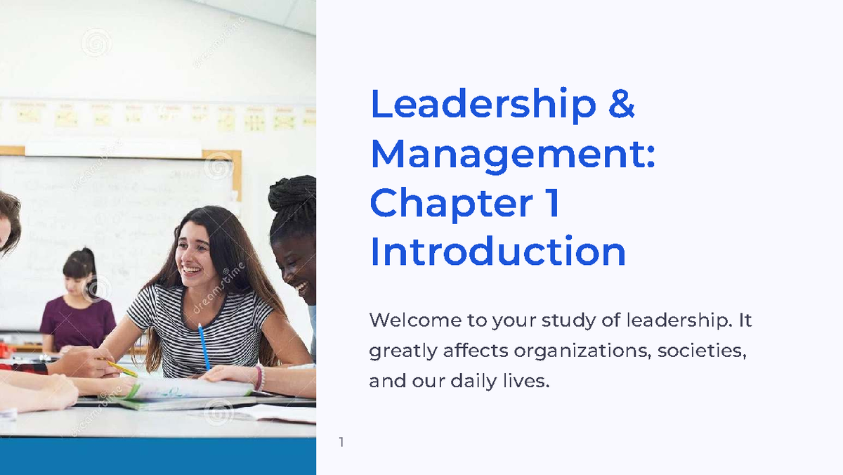 Leadership Management: Chapter 1 - Introduction to Leadership Concepts ...