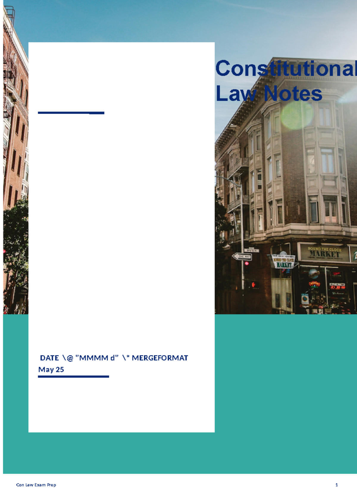 Constitutional Law (Con Law) Exam Prep Notes - Studocu