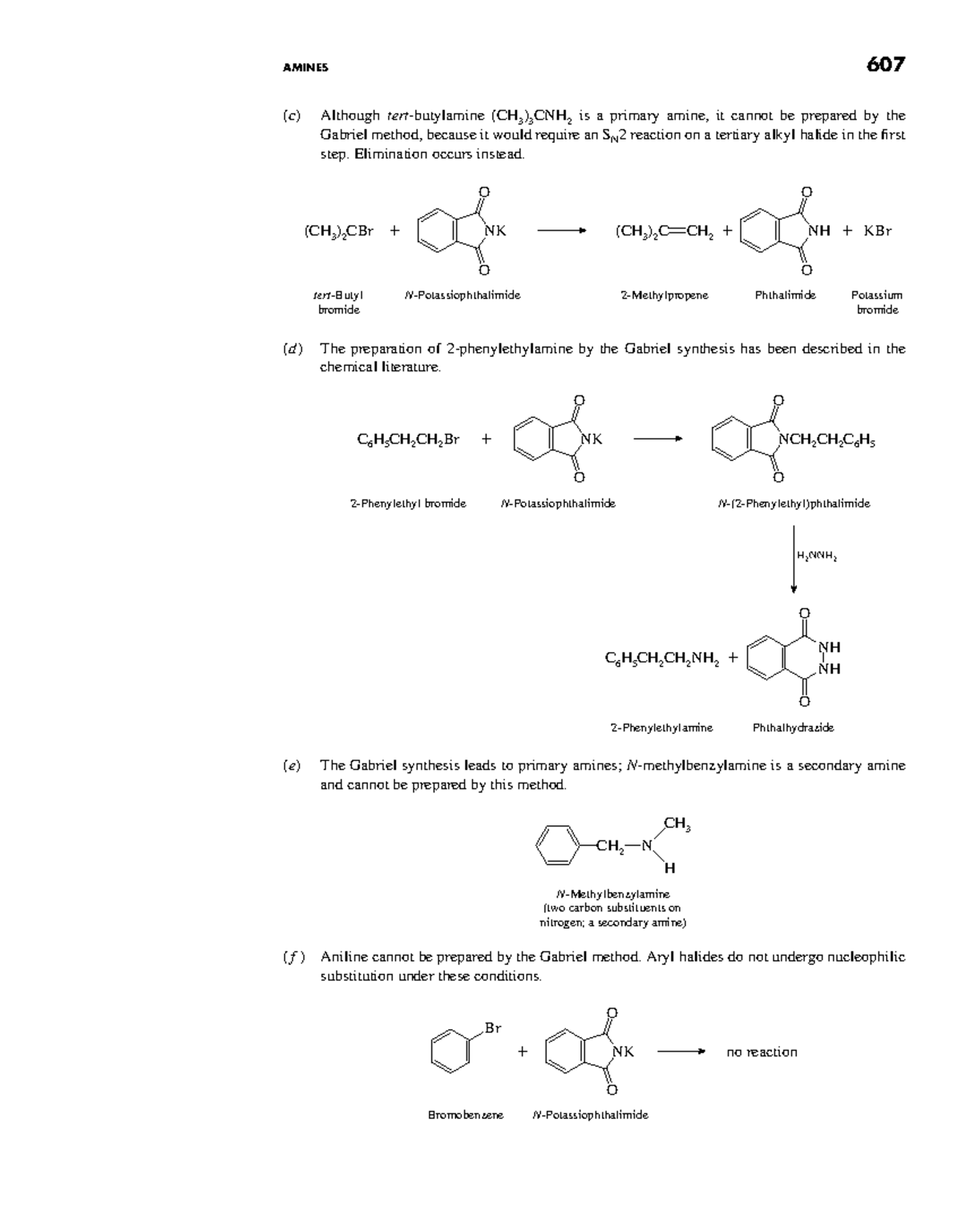 Organic Chemistry 607: Gabriel Synthesis and Limitations in Amines ...
