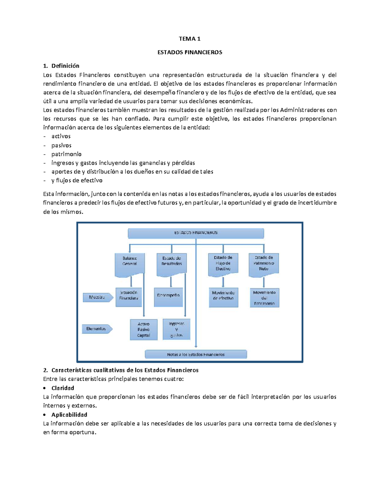 TEMA 1: Análisis de Estados Financieros y su Importancia - Studocu