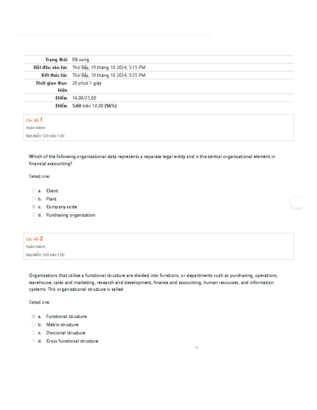 Quiz Chapter 1 Practice Review for Course Code XYZ123 - Studocu