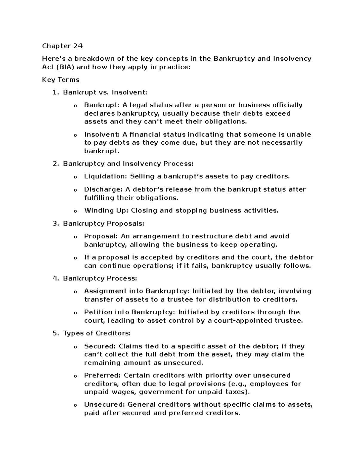 Chapter 24 - dvf - Chapter 24 Here’s a breakdown of the key concepts in ...