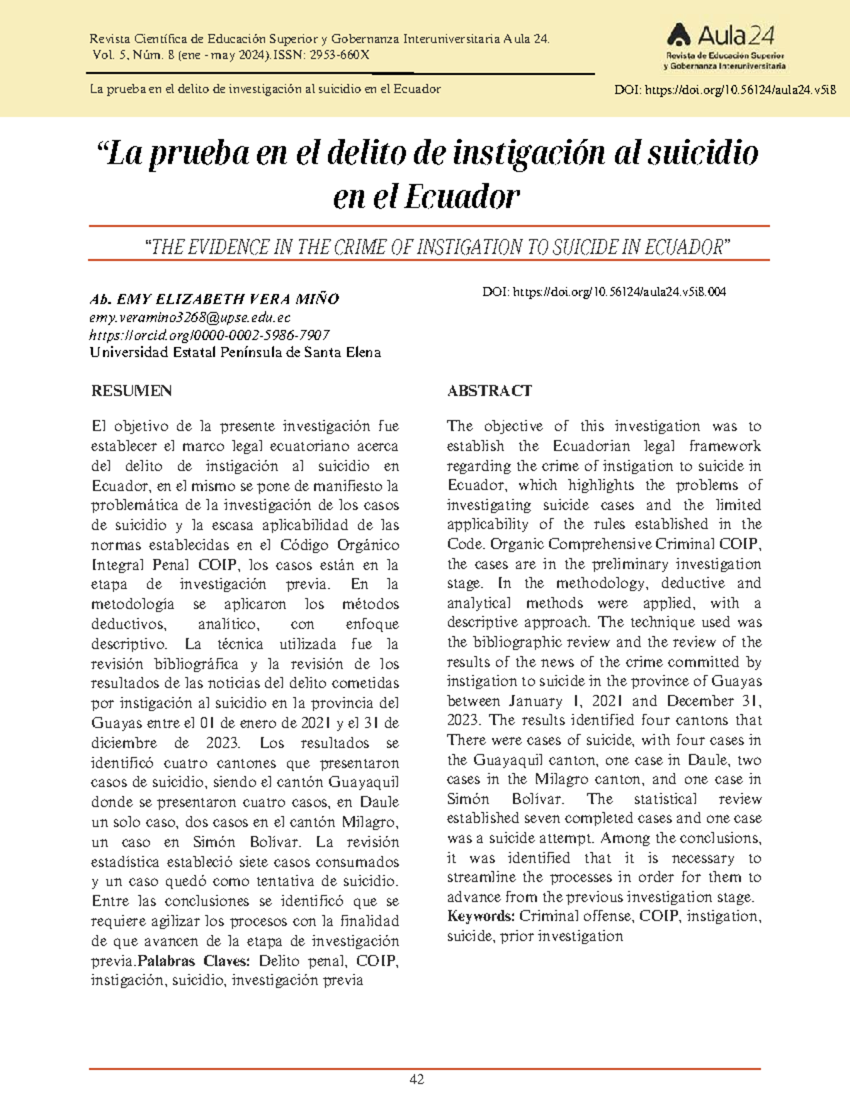 Investigación sobre la Instigación al Suicidio en Ecuador - COIP - Studocu