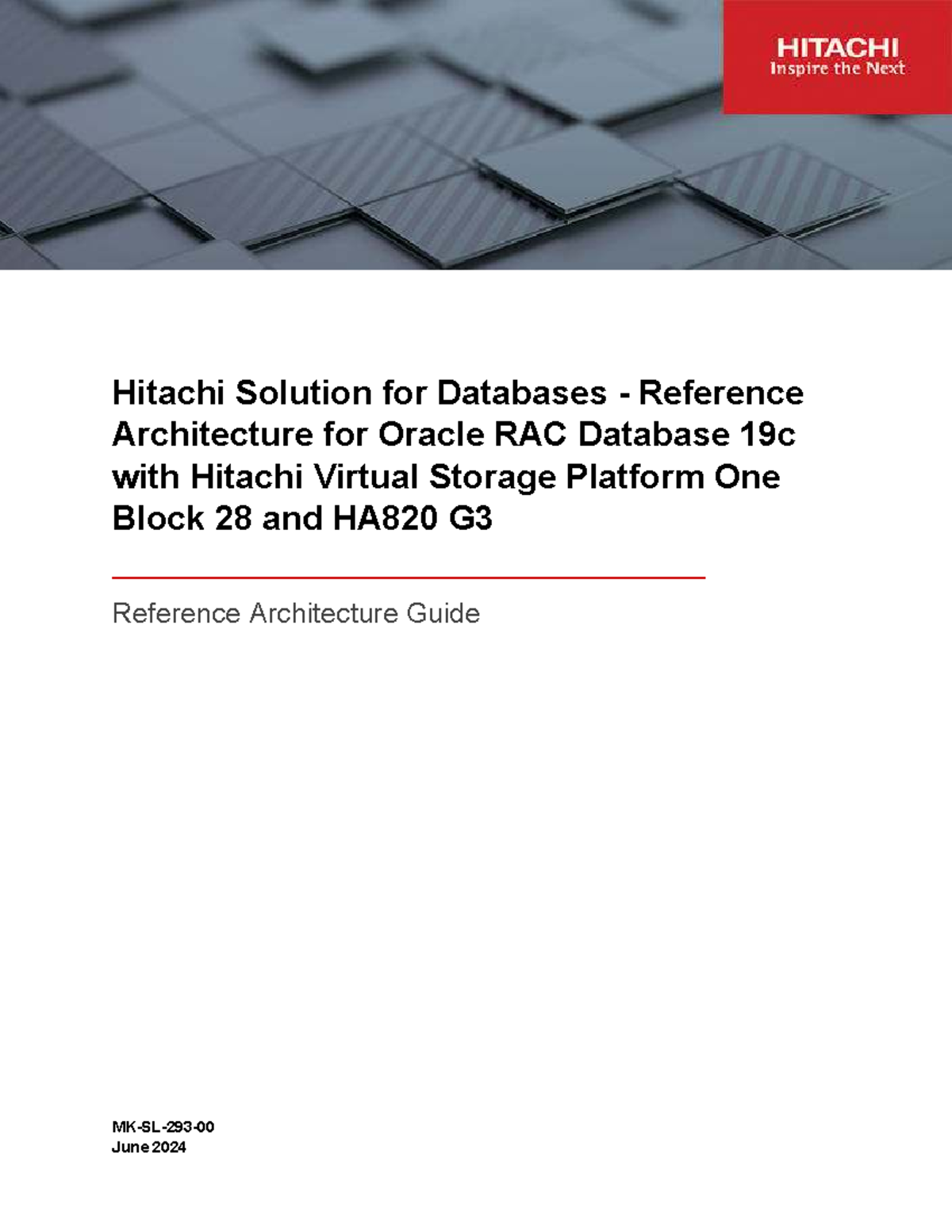 Hitachi Reference Architecture for Oracle RAC 19c with VSP One Block 28 &  HA820 - Studocu
