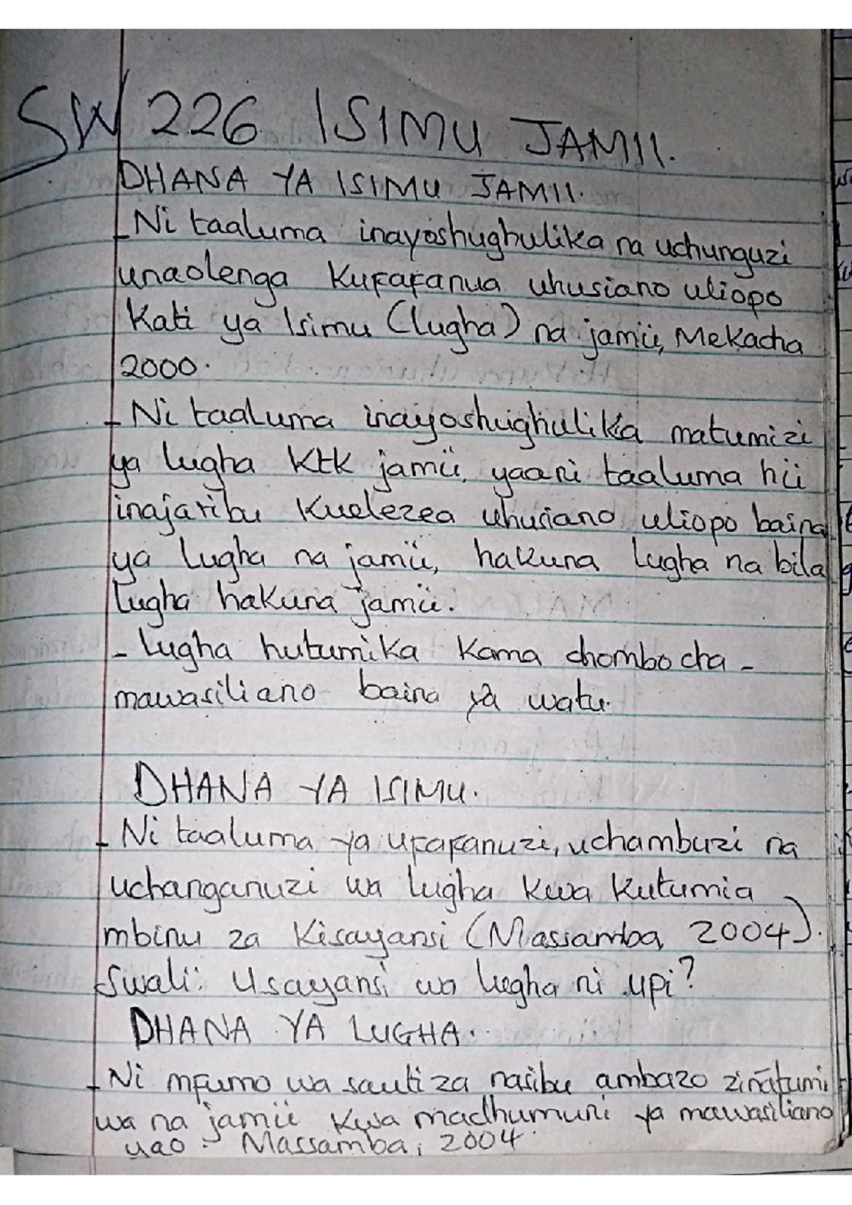 SW 226 Isimu Jamii - I need to download soft copy of this book - SW 226 ...