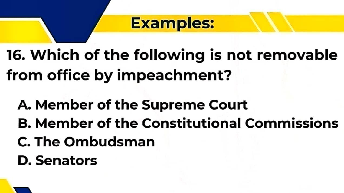 MATH886 112 - Impeachment and Office Removability Examples - Studocu
