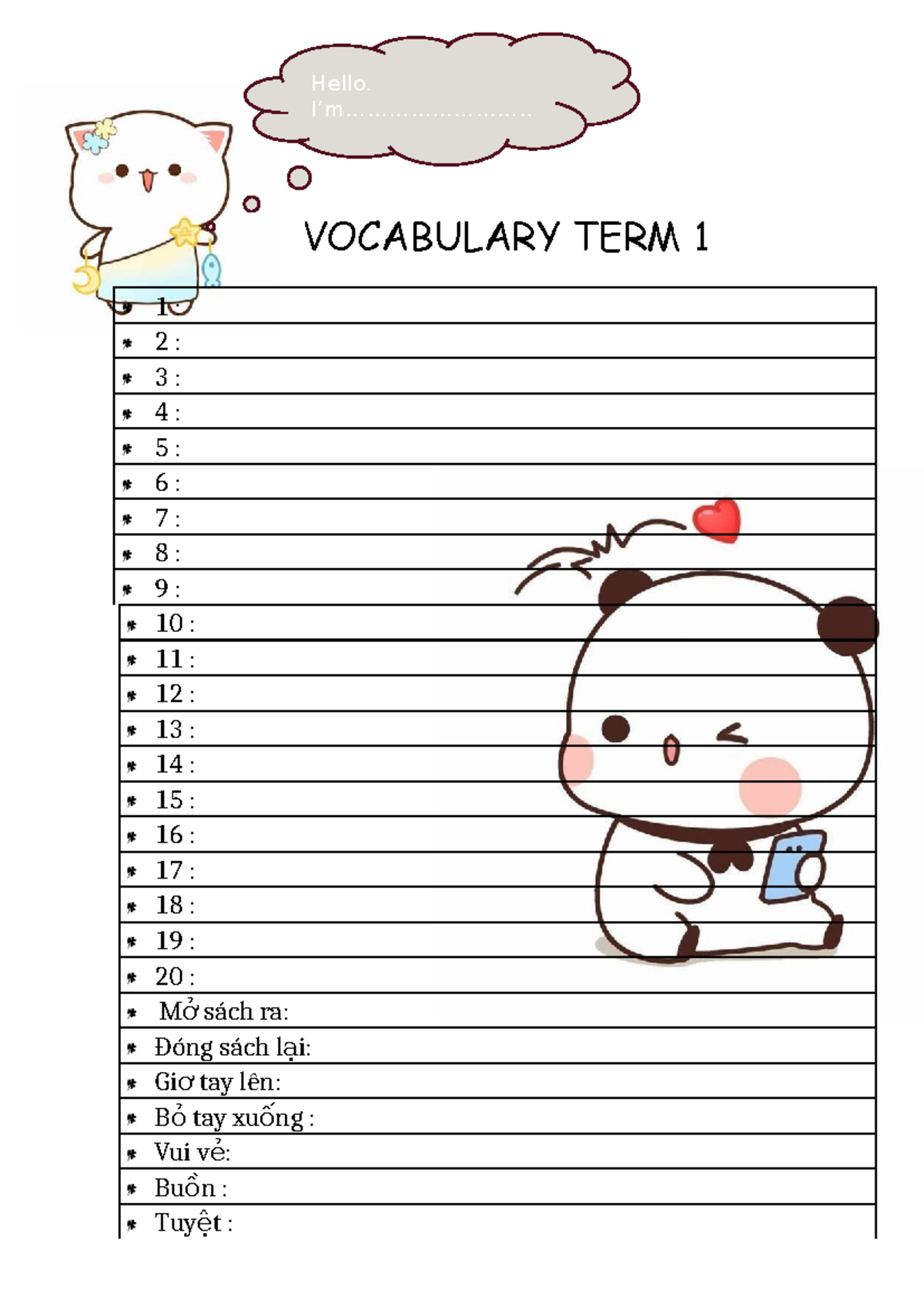 Vocabulary Terms for Term 1 - Essential Phrases - Studocu