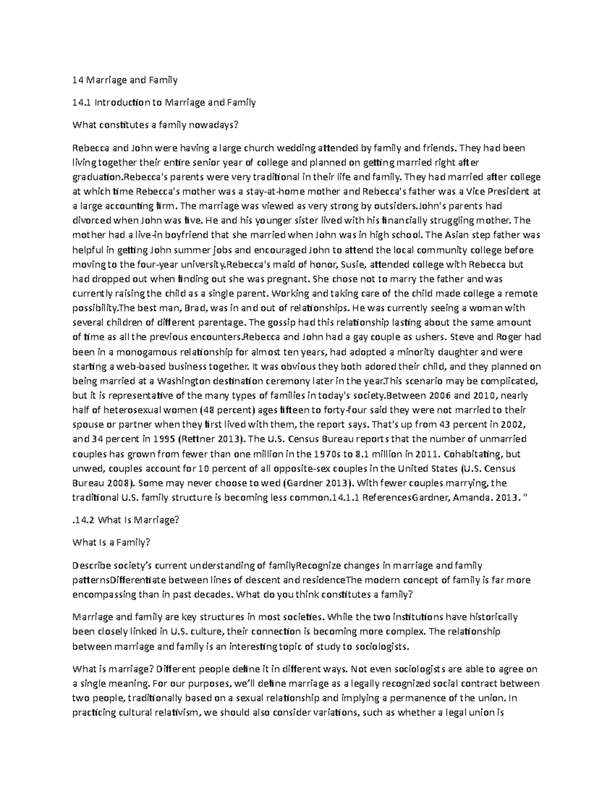 Chapter 14: Modern Marriage and Family Dynamics - Study Notes - Studocu