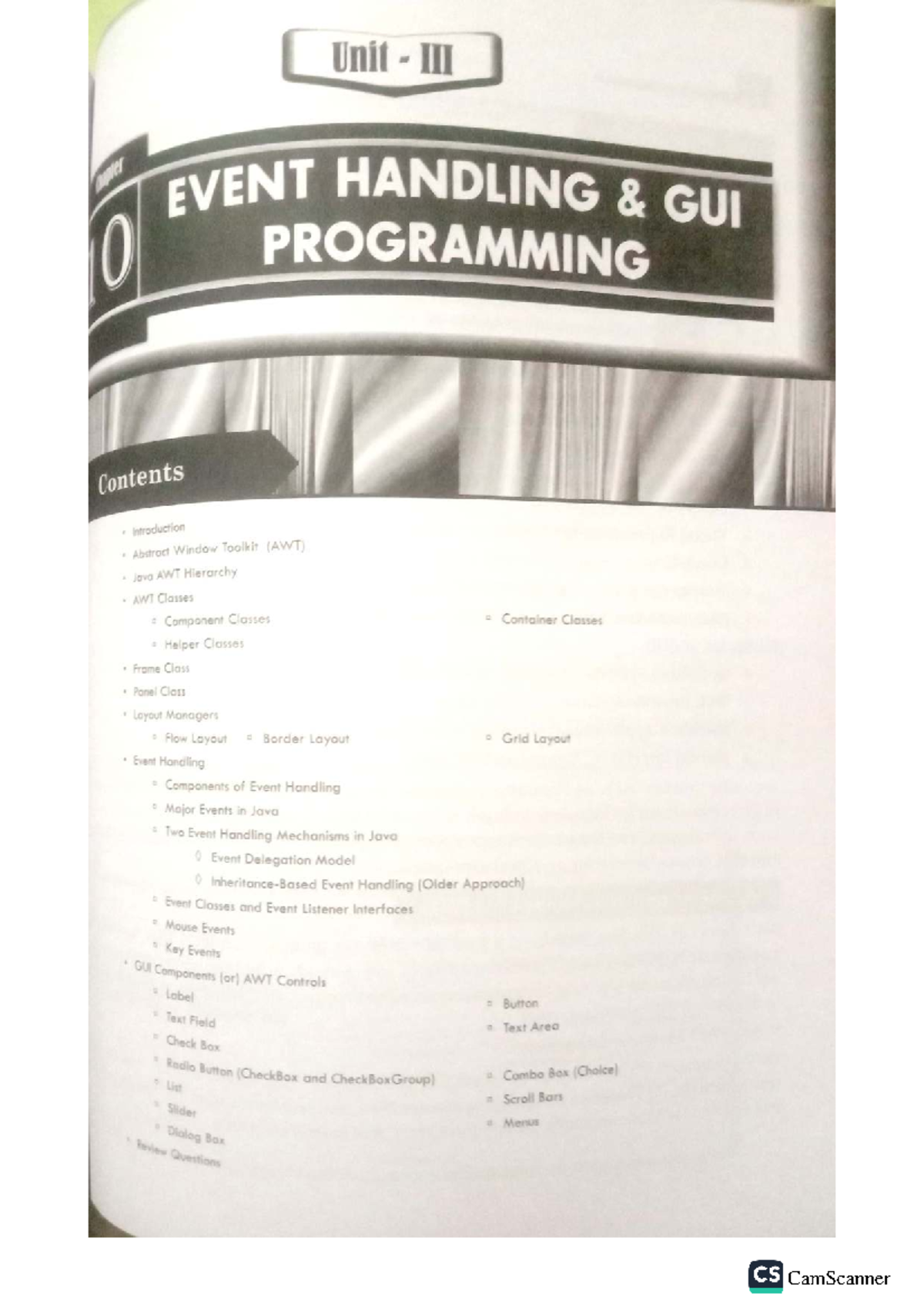 CS Event Handling GUI Programming: A Comprehensive Guide - Studocu