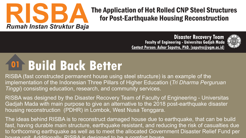 RISBA ASP 2019: Hot Rolled CNP Steel for Disaster Housing ...