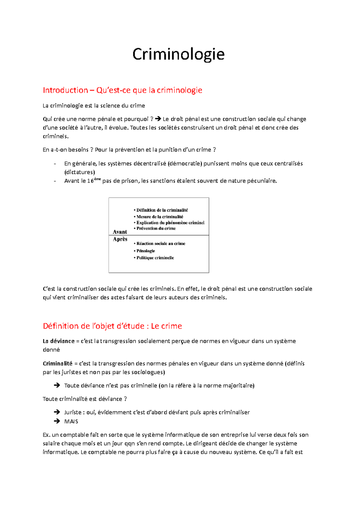Criminologie Toutes les sociétés construisent un droit pénal et donc — free download
