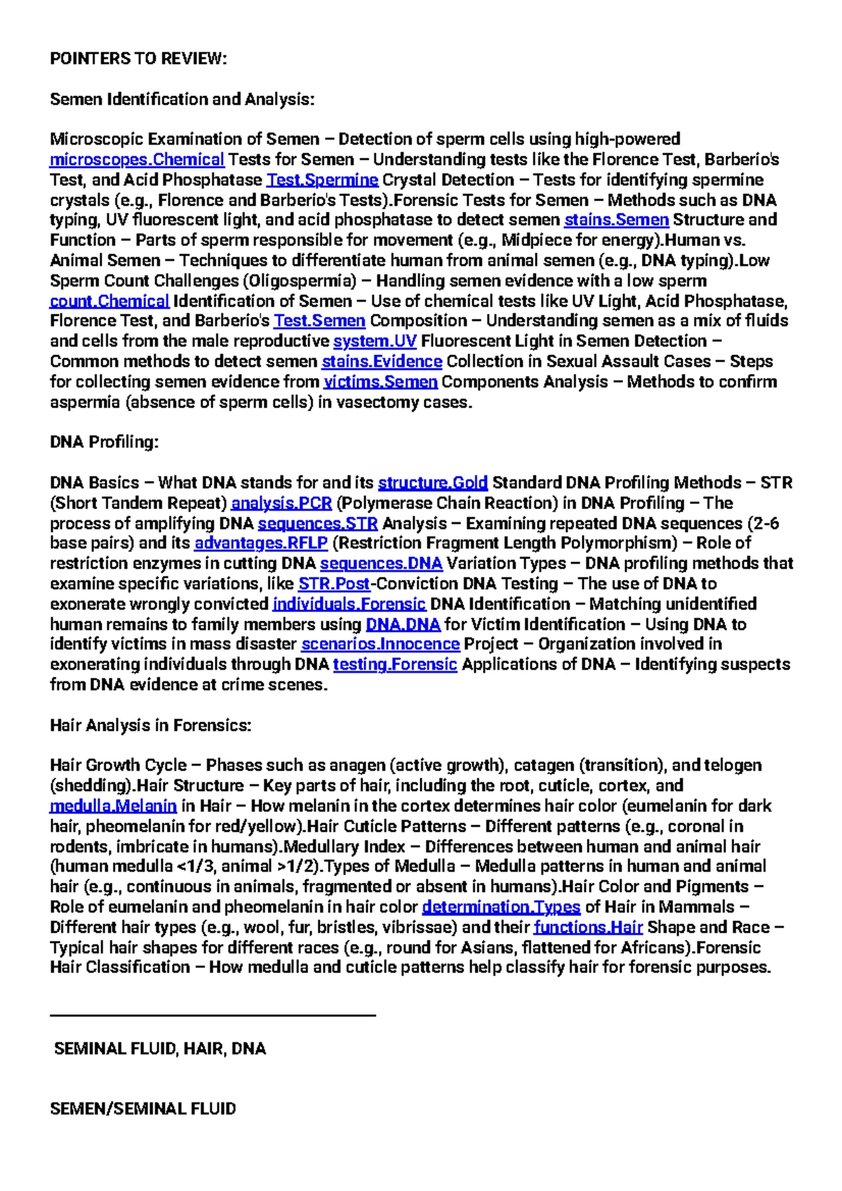 Crim 101: Key Terms in Criminalistics and Forensic Science - Studocu