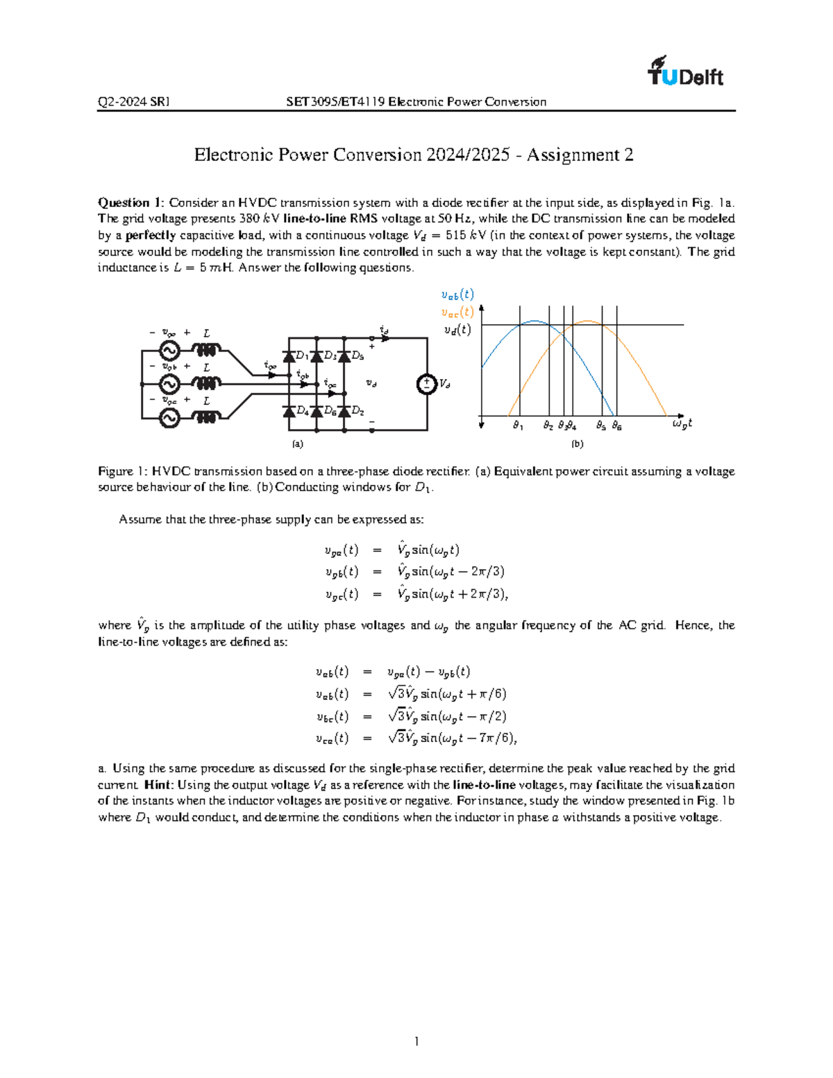 Assignment 2 - Electronic Power Conversion (SET3095/ET4119) 2024/2025 ...