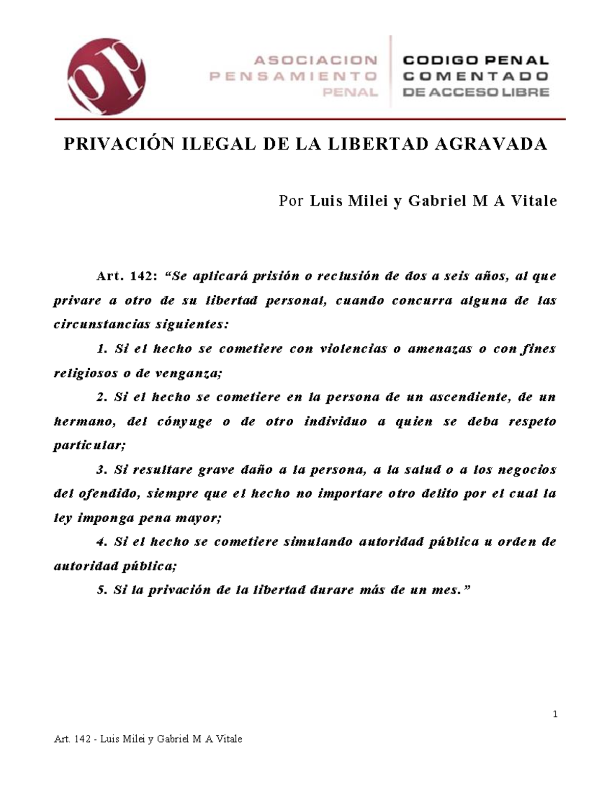 Privación Ilegal de la Libertad Agravada: Análisis Penal Detallado ...