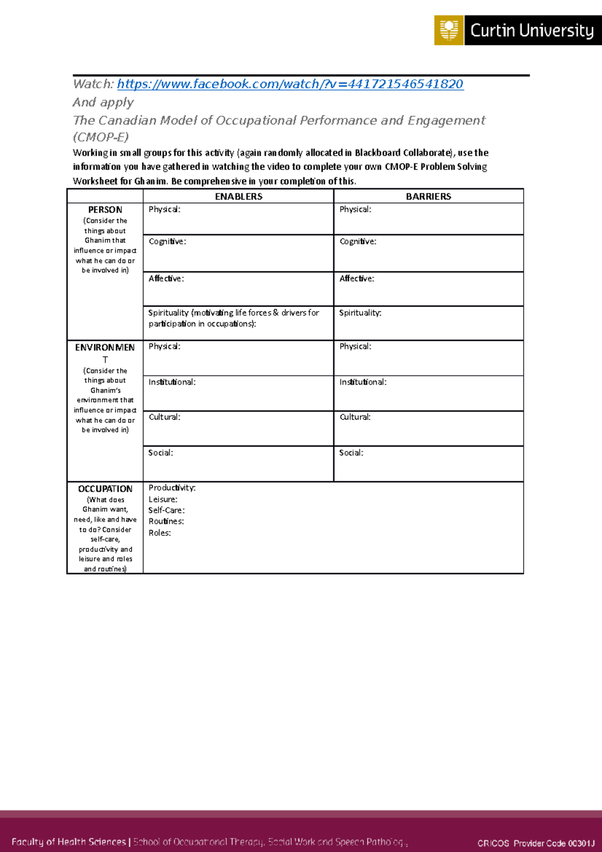 Ghaneeem - applying CMOP-E to a case study and then to find all aspects ...
