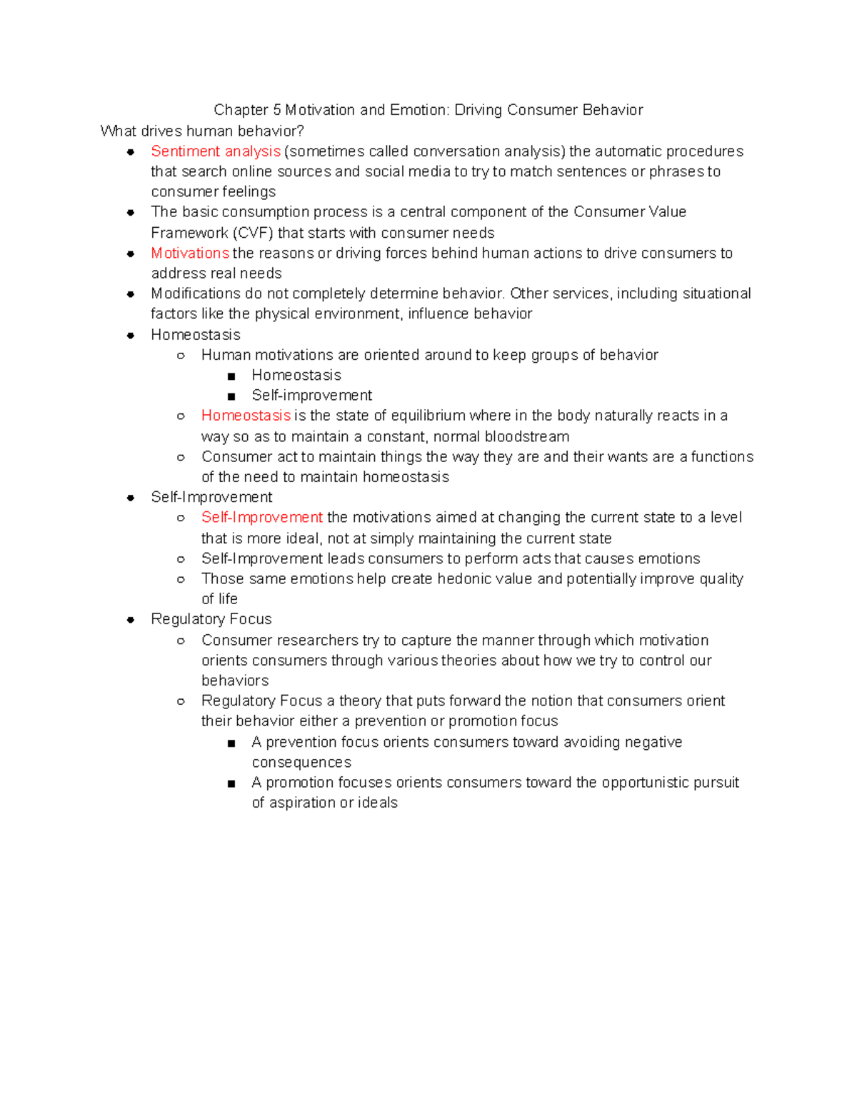 Chapter 5: Motivation & Emotion in Consumer Behavior Analysis - Studocu