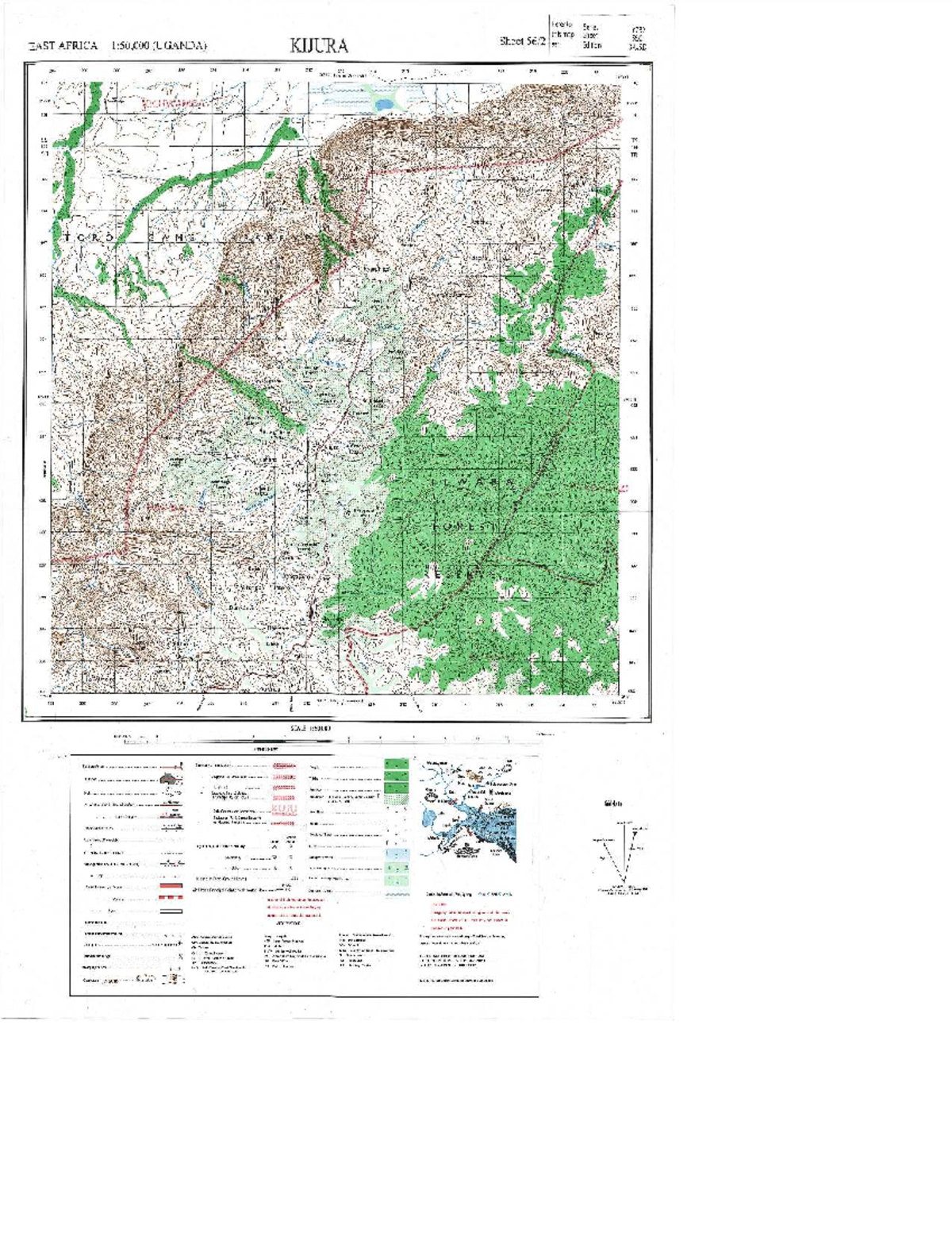 Kijura Map Extract: East Africa (Uganda) Series Y732 Edition 206-220 ...