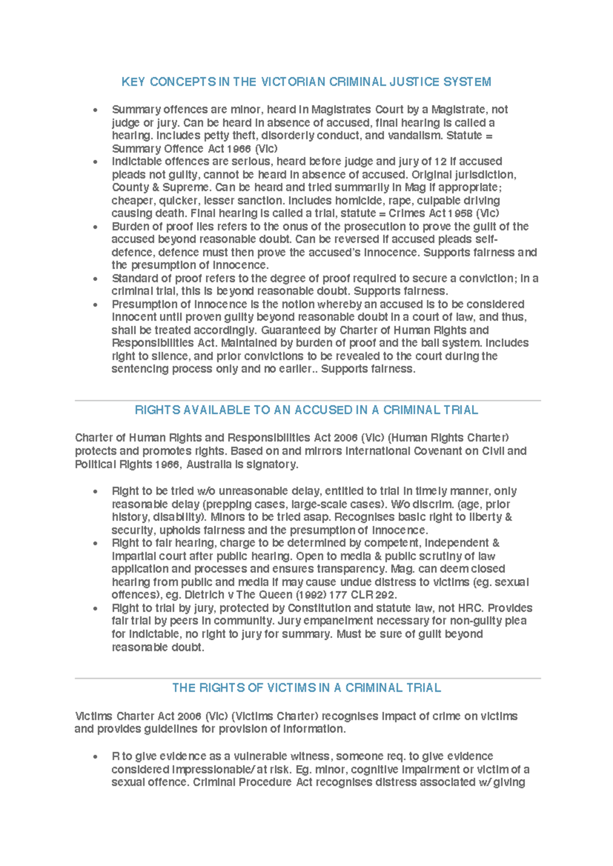 KEY Concepts IN THE Victorian Criminal Justice System - KEY CONCEPTS IN ...