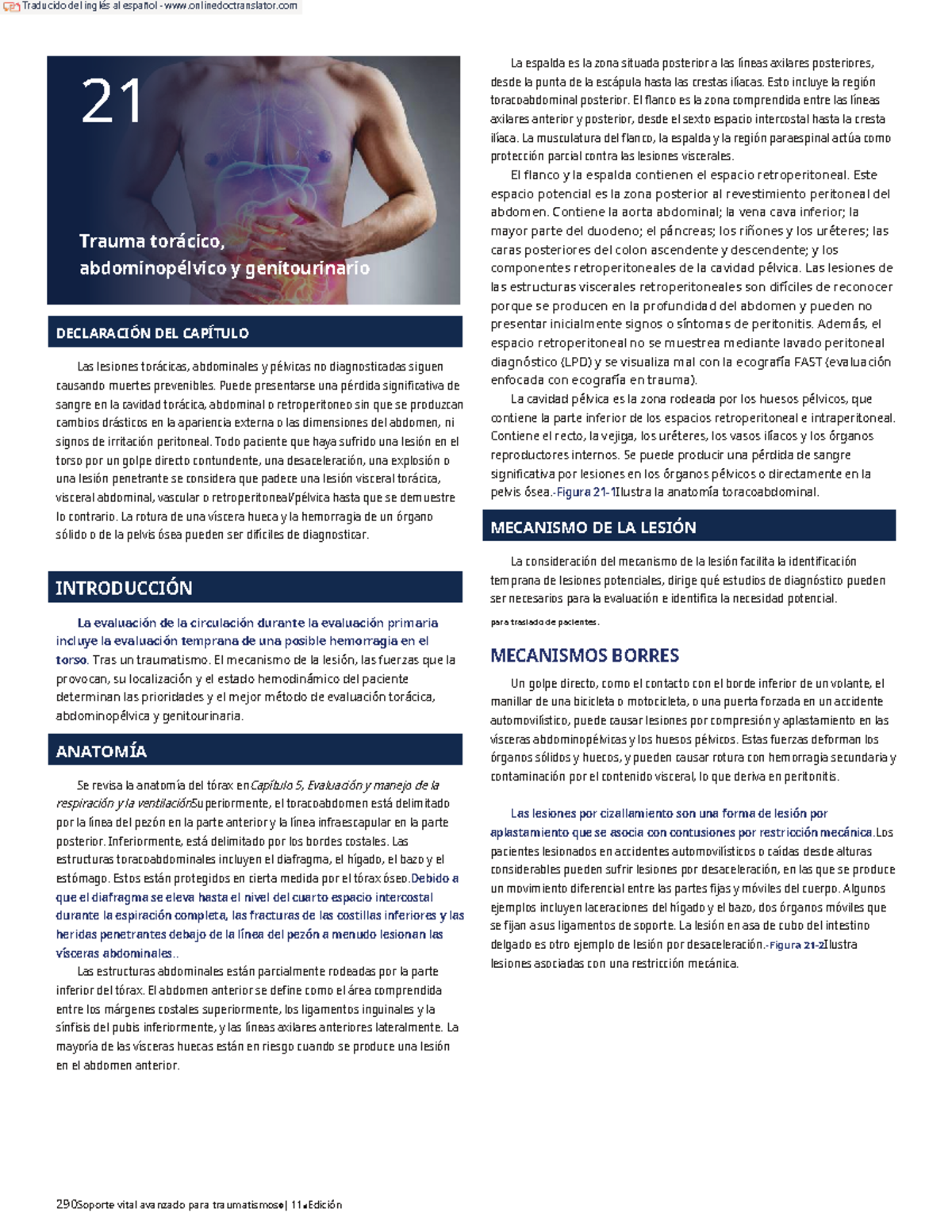 Capítulo de Trauma Abdominal: Evaluación y Manejo en ATLS 11 - Document Preview