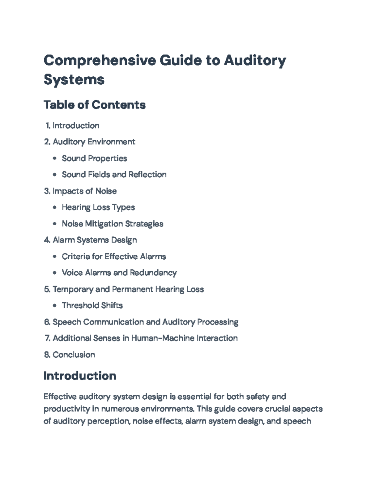 Guide to Auditory Systems: Design, Noise Mitigation & Communication ...
