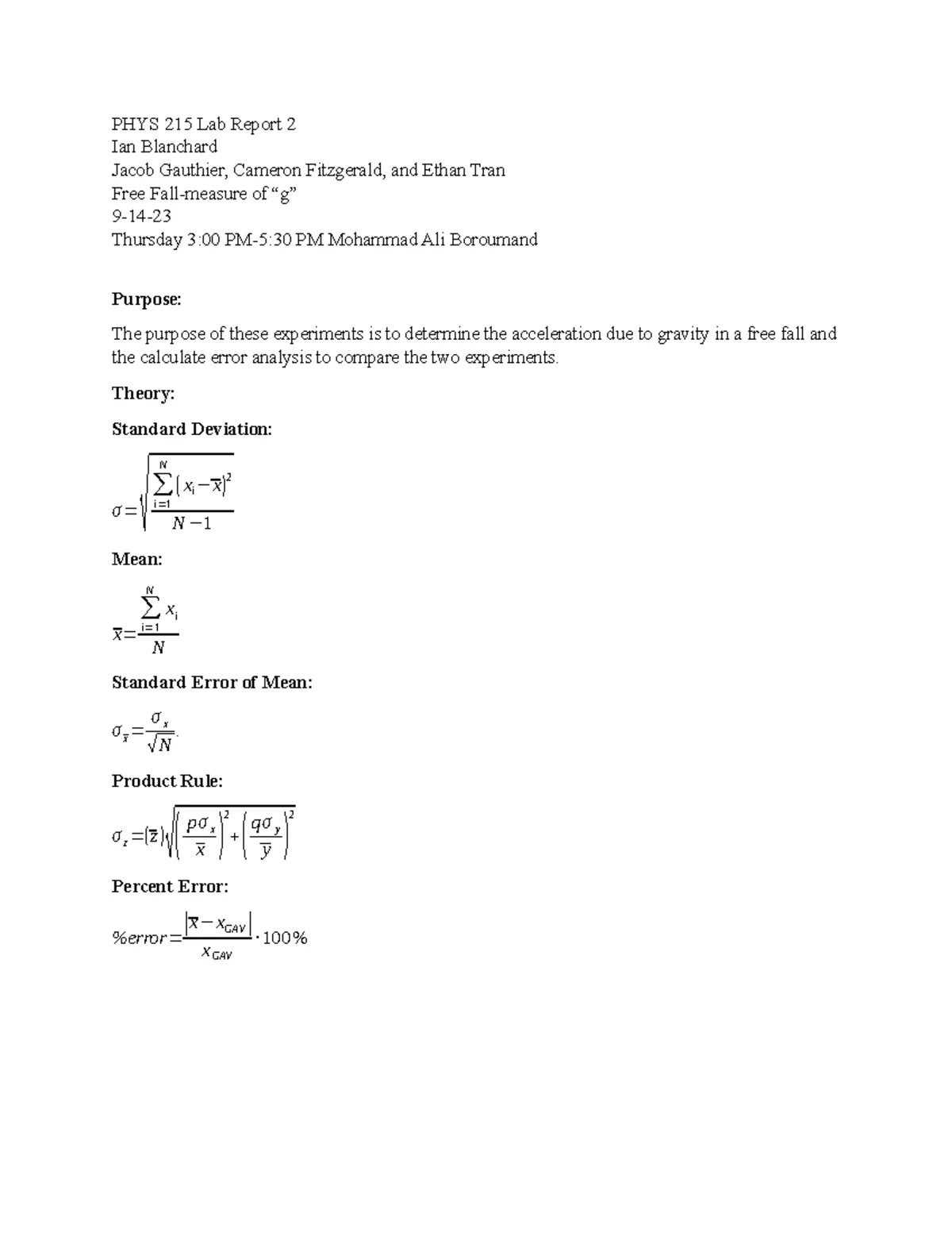 PHYS 215 Lab Report 5: Conservation of Linear Momentum Analysis - Studocu