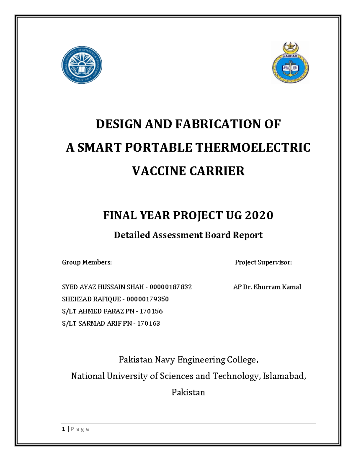 DAB Smart Vaccine Carrier - DESIGN AND FABRICATION OF A SMART PORTABLE ...