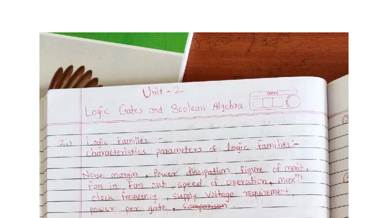 DTE unit 2 notes - Important questions - T g ac (oYes and Boolean A M a ...