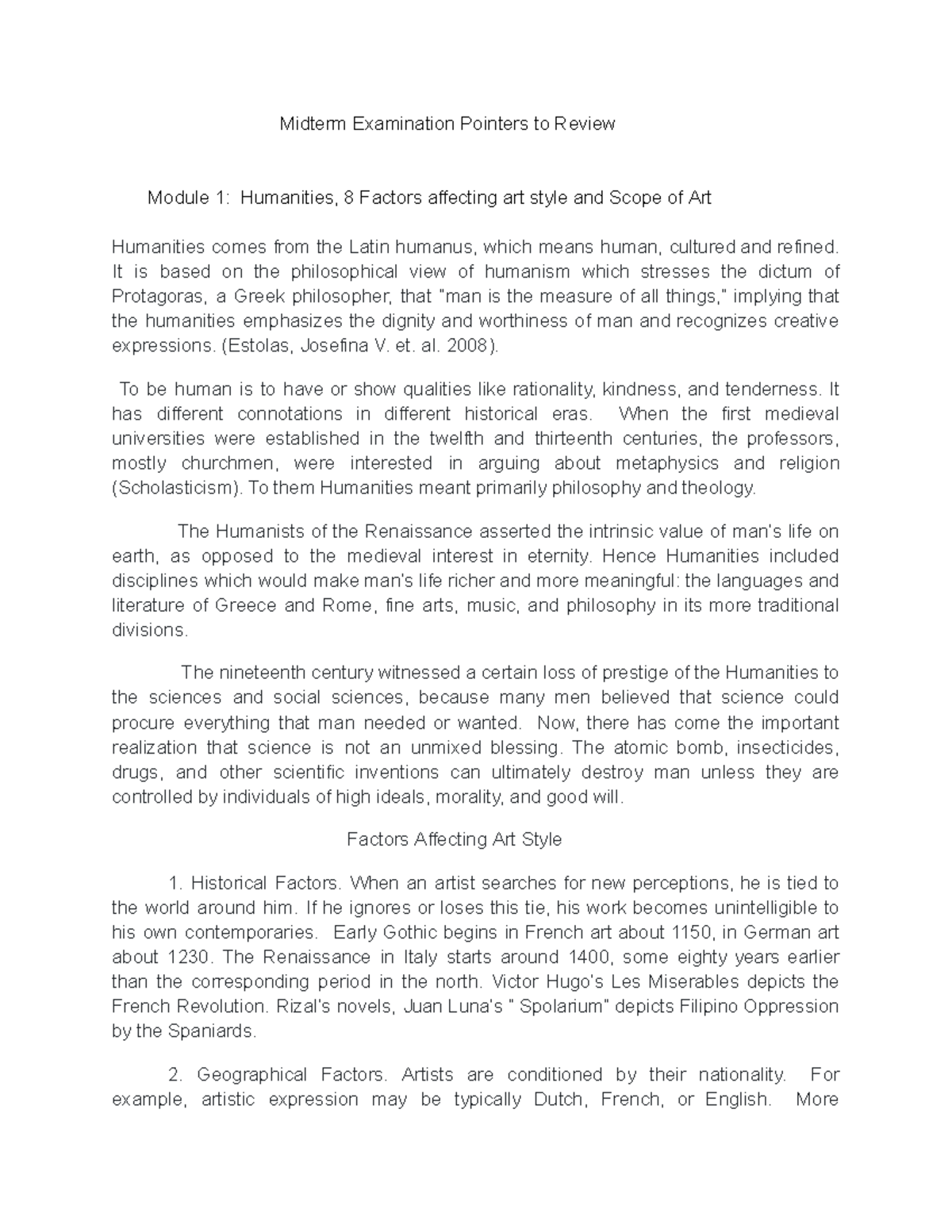 Art Appreciation Midterm Study Guide: Key Examination Concepts - Studocu