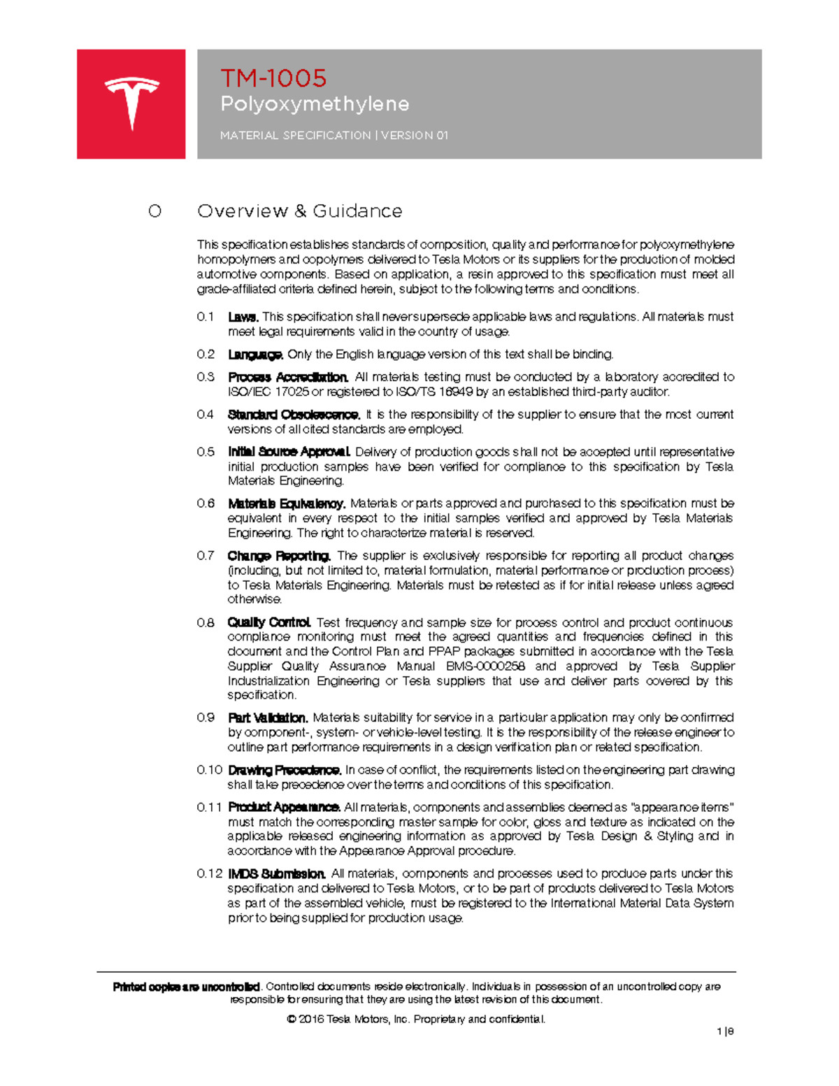 TM-1005 POM Material Specification Rev 01: Polyoxymethylene Standards ...