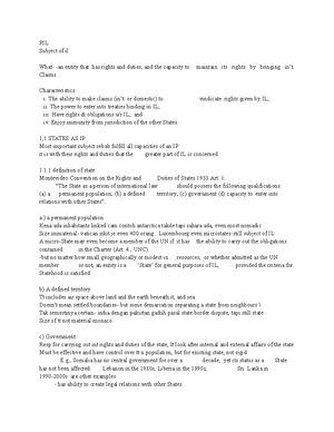 International law notes: Nature, development, and key principles - Studocu