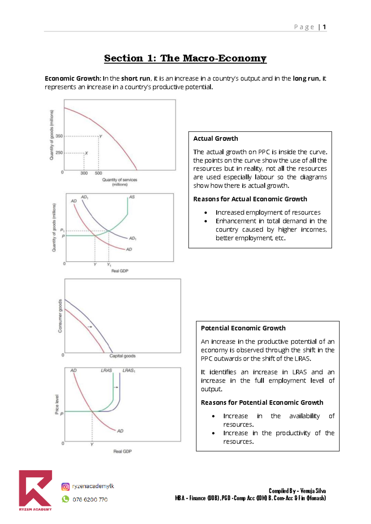 Cambridge Economics A2 Short Notes - Macroeconomics Overview - Studocu