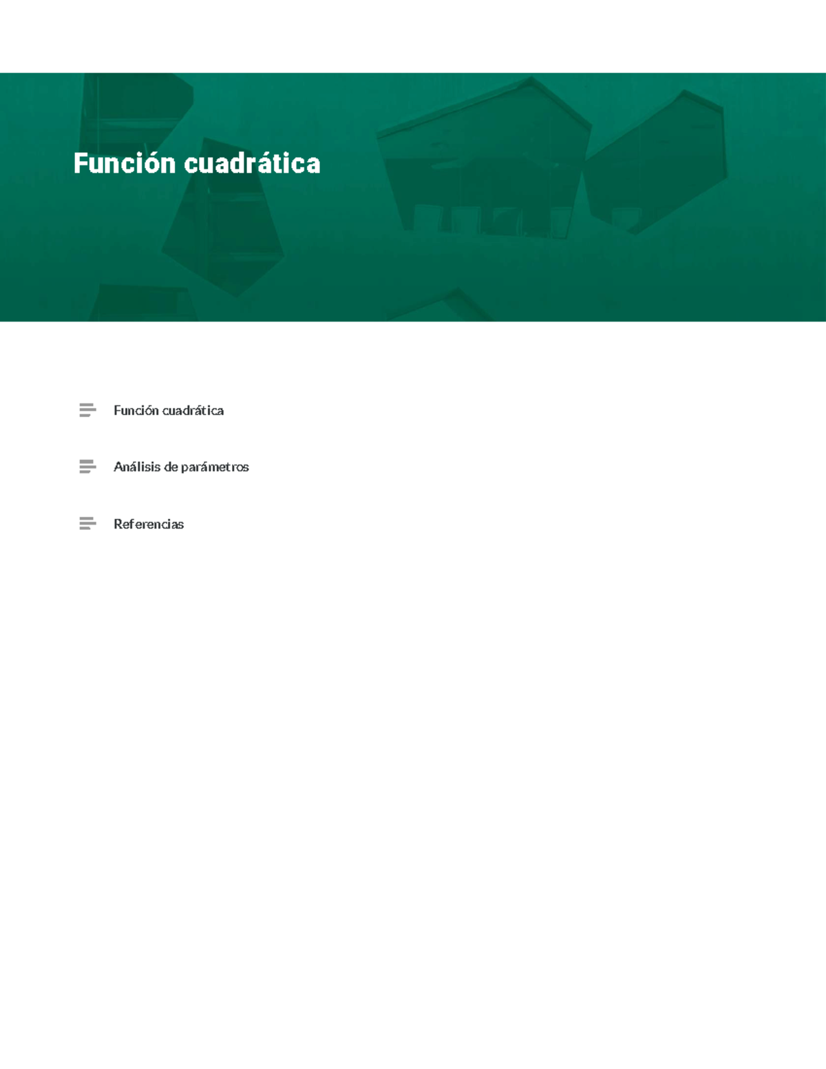Módulo 1 - Lectura 3 - Función cuadrática Análisis de parámetros ...