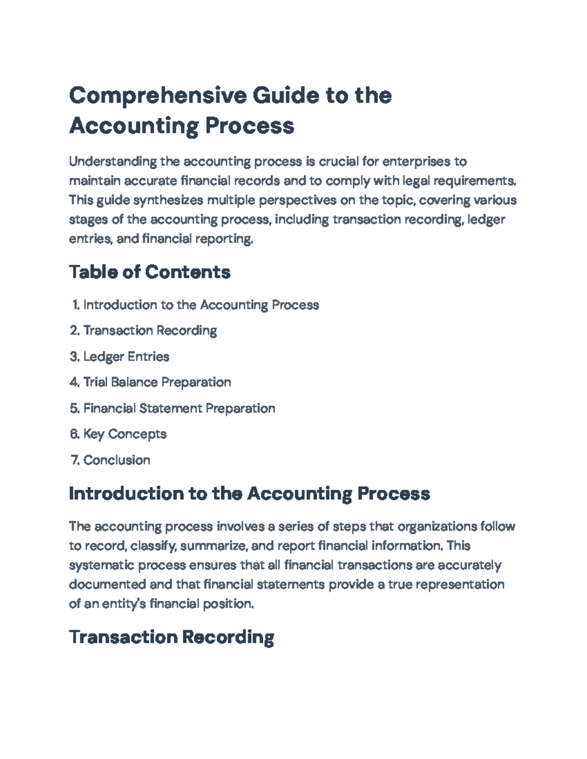 Comprehensive Guide to the Accounting Process: Key Stages & Concepts ...