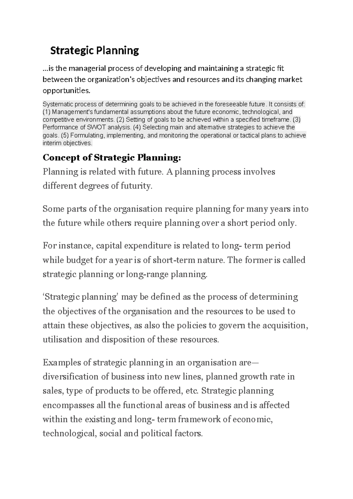 Strategic Planning: Developing Goals and Aligning Resources for Success ...