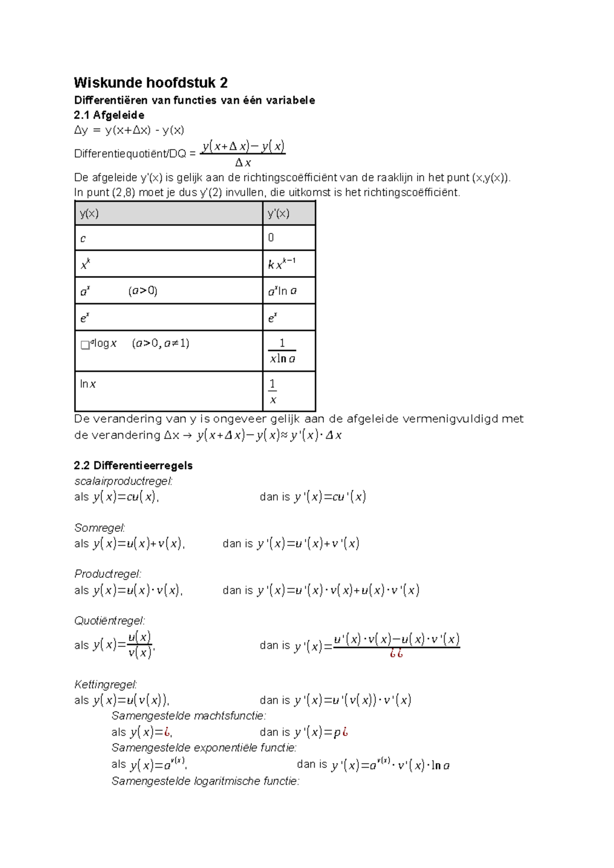 wiskunde-hoofdstuk-2-samenvatting-toets-2-differenti-ren-en-functies