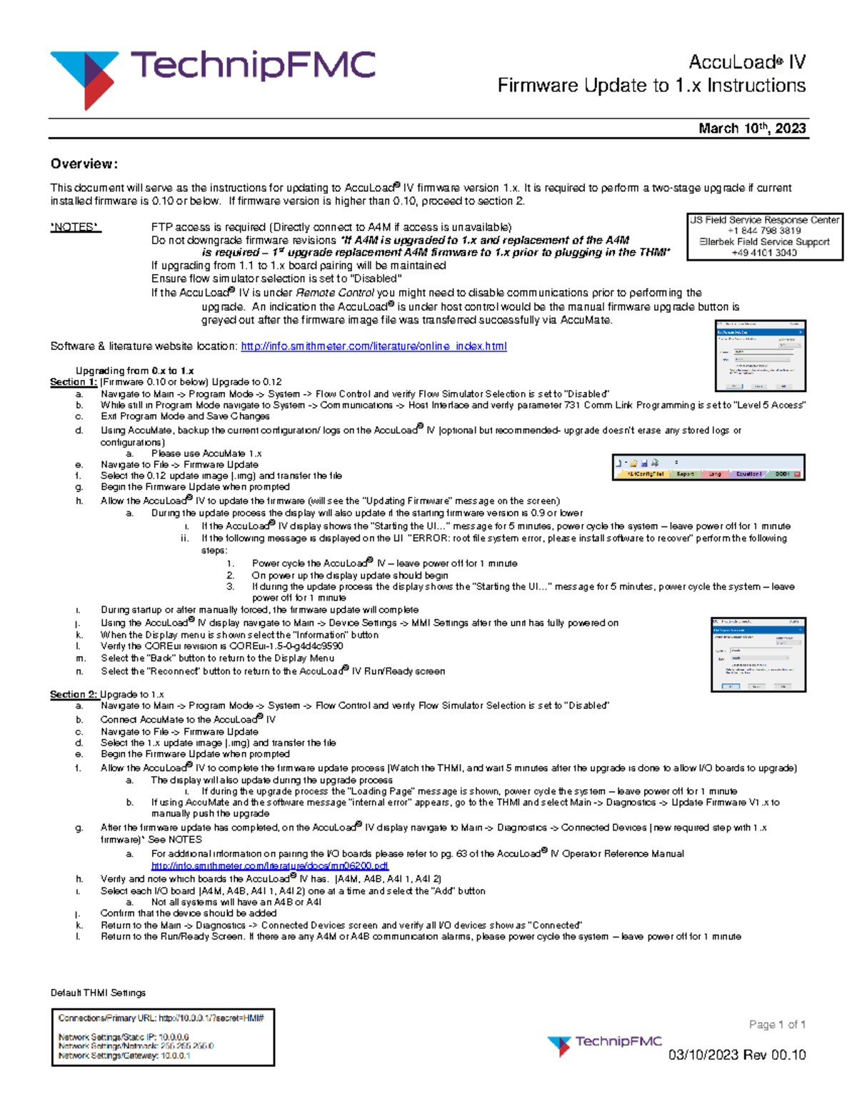 Accu Load IV Firmware Update to Version 1 Instructions - Studocu