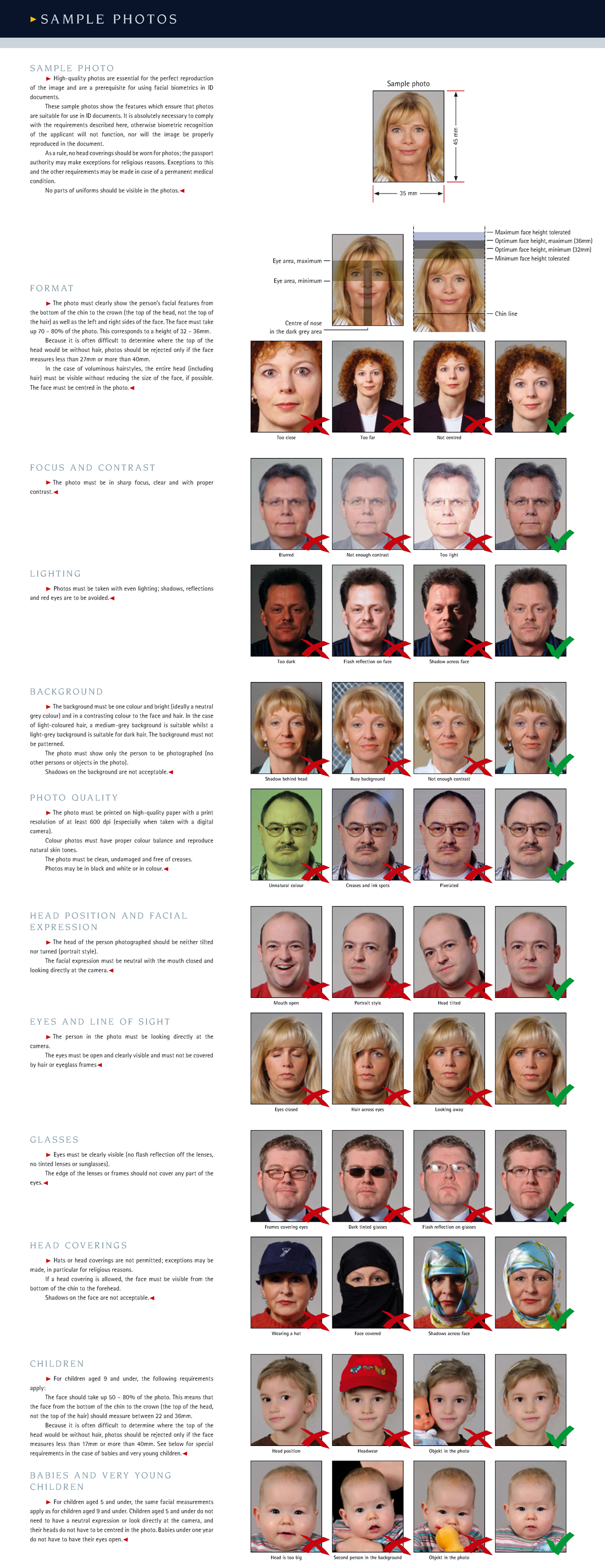 SA M PLE PHOTOS: Guidelines for ID Document Photography - Studocu