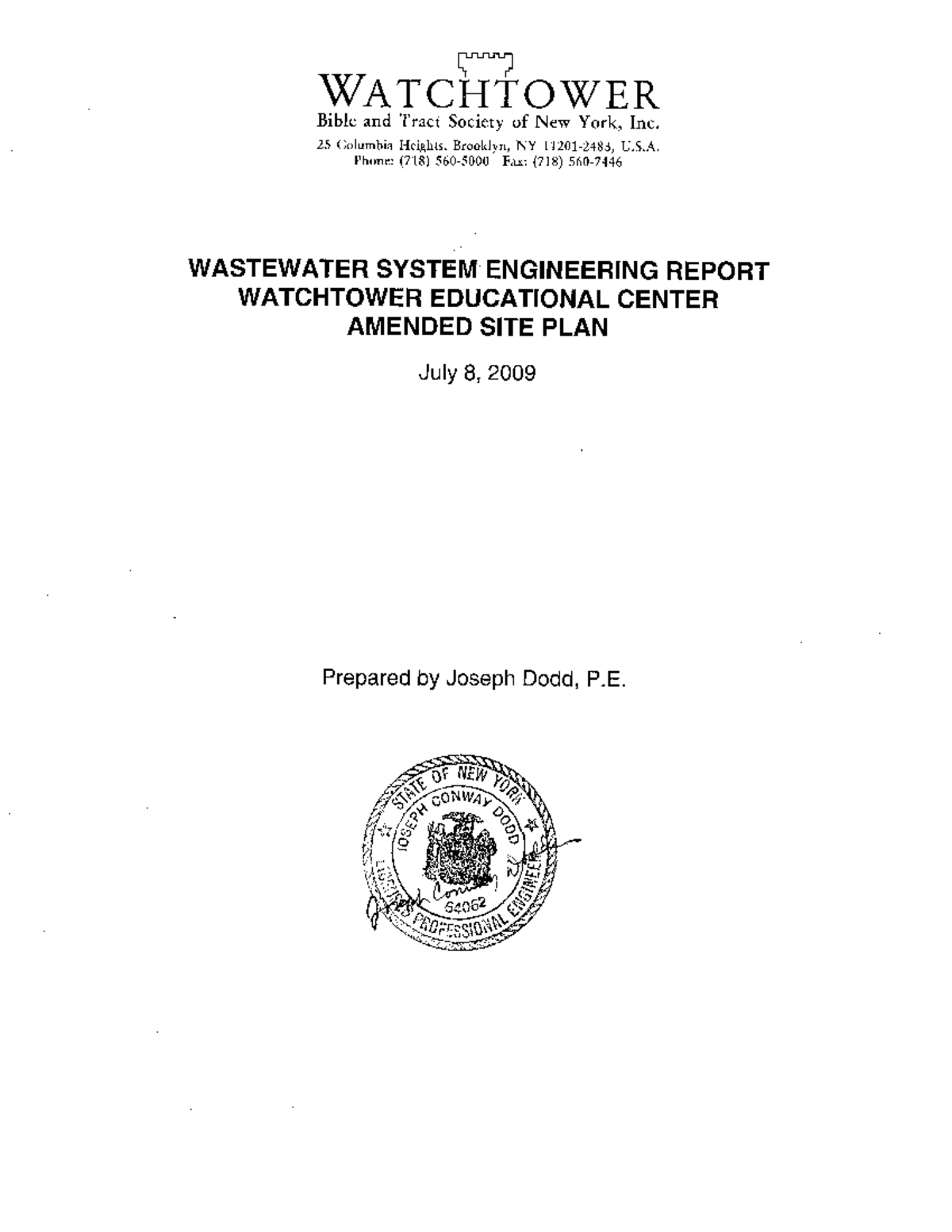 Appendix E - sample of engineers report - WASTEWATER SYSTEM ENGINEERING ...