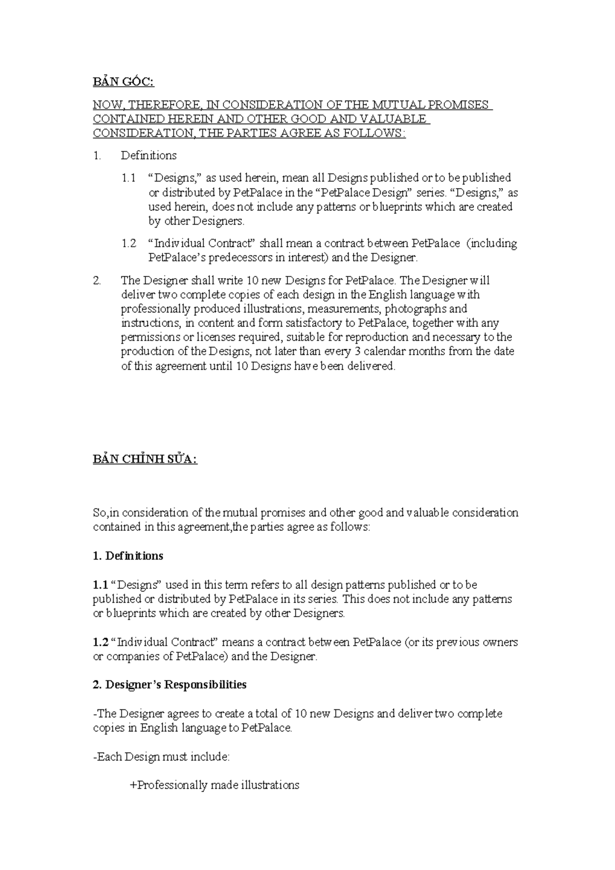 Contractreview - helooooo - BẢN GỐC: NOW, THEREFORE, IN CONSIDERATION ...