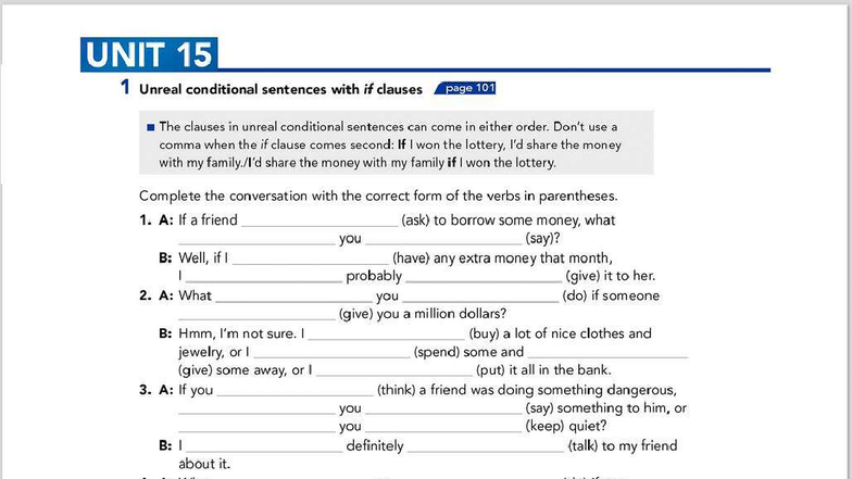 U N 1T 1.5 1 Unreal Conditional Sentences & Past Modals - Studocu
