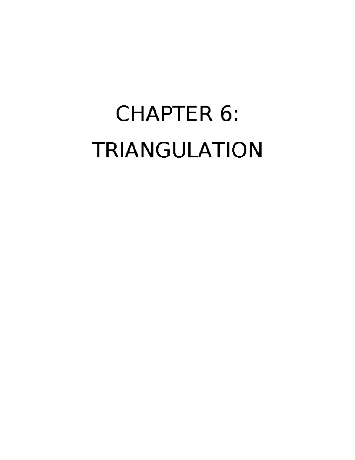 CHAPTER 6: TRIANGULATION METHODOLOGY AND RESULTS - Studocu