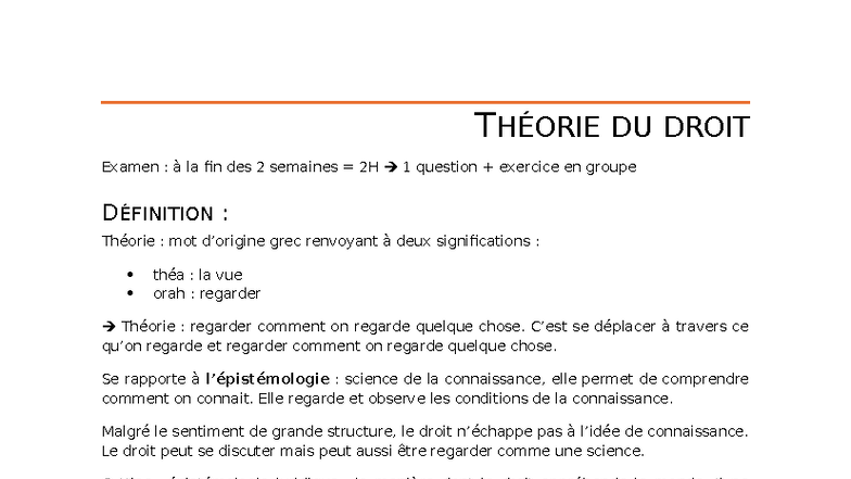 THÉORIE DU DROIT - Examen de 2H sur la Dogmatique Juridique - Studocu