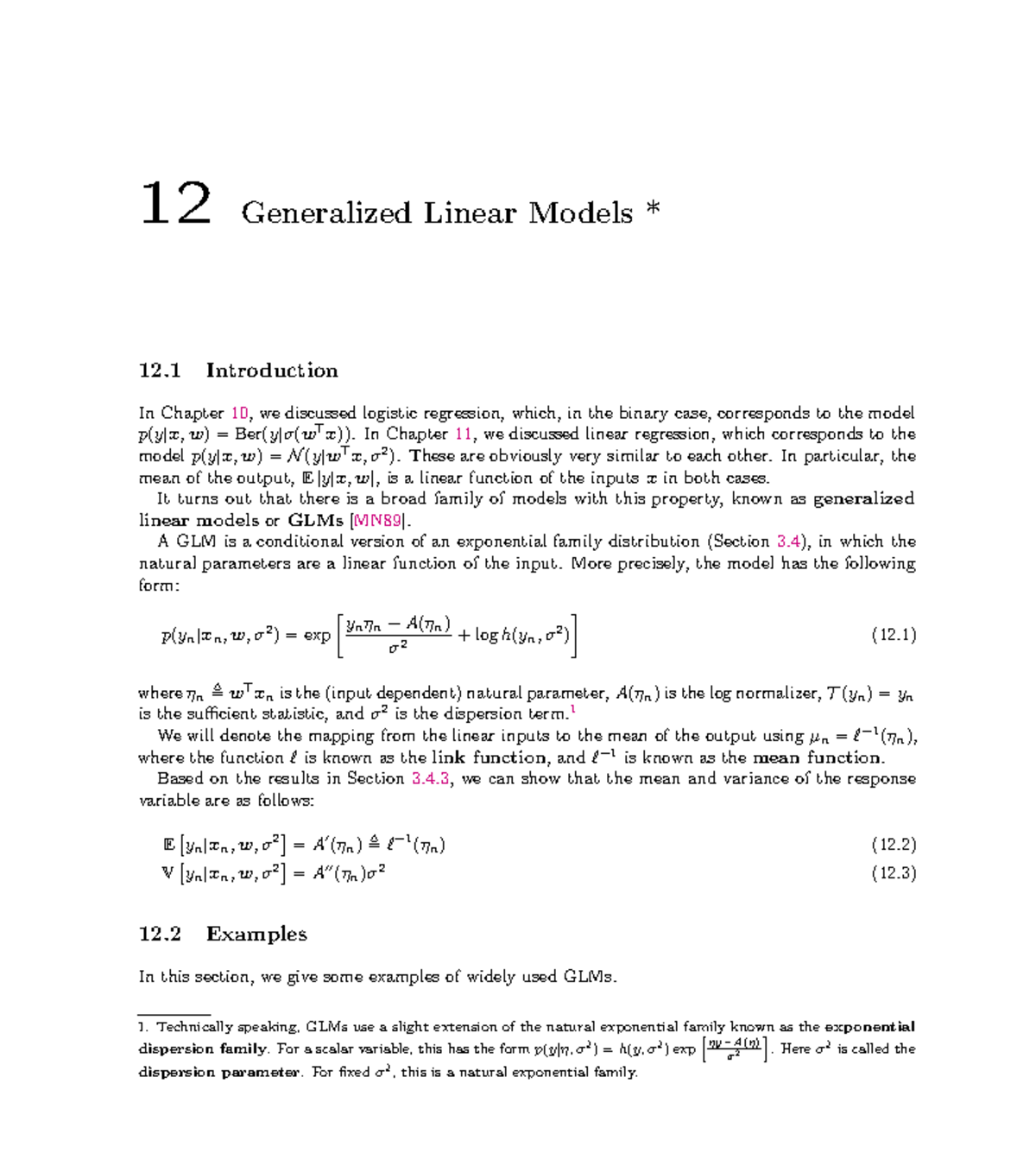 Chapter 12: Generalized Linear Models (GLMs) Overview - Studocu