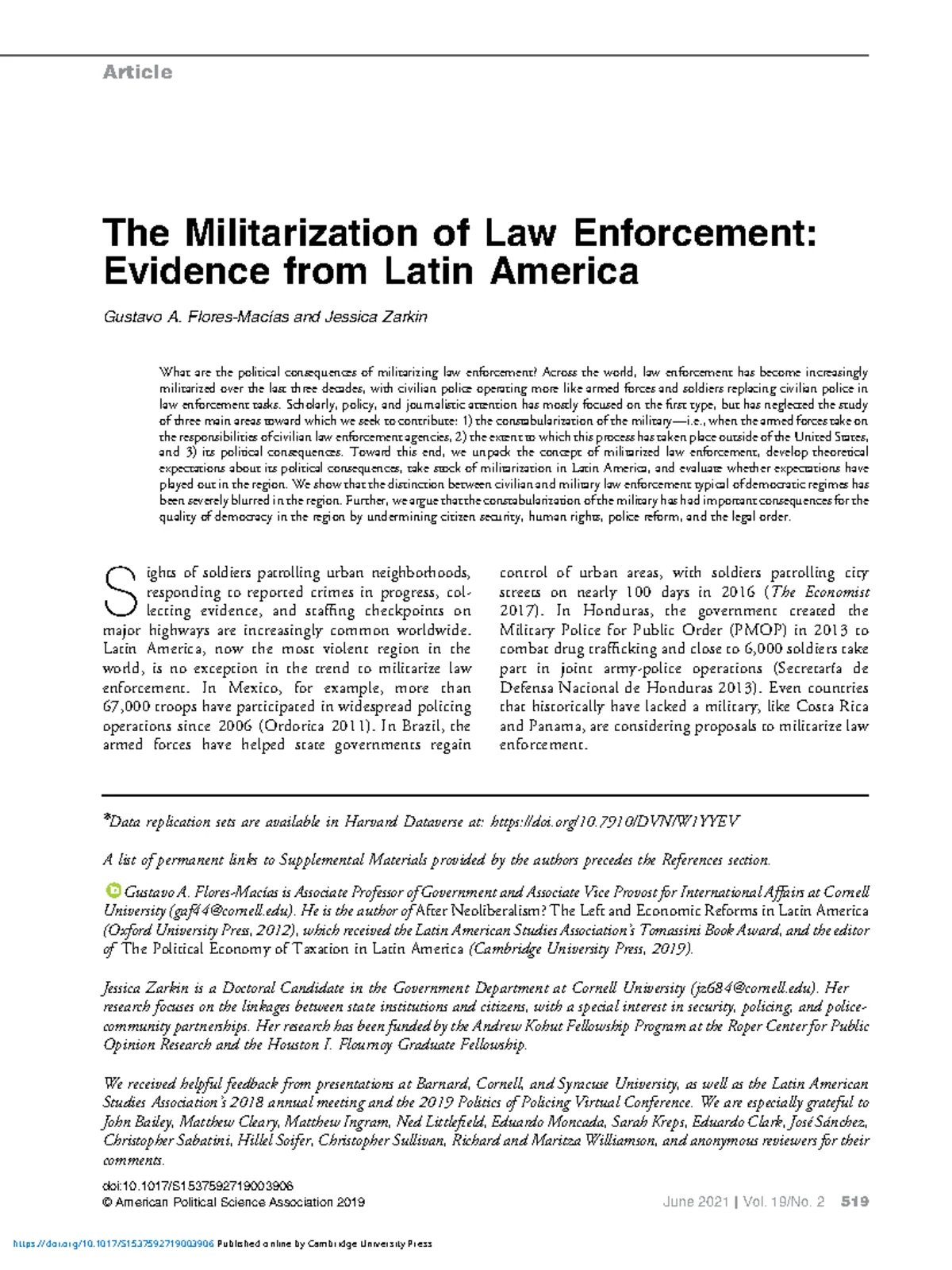 Trademark Enforcement In Latin America Reference: Militarization Of Law Enforcement In Latin America Trends