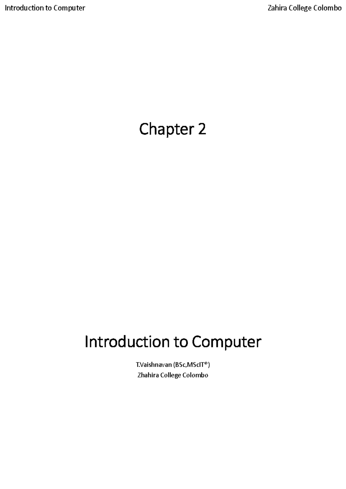 AL ICT - Chapter 2: Overview of Computer Generations and Components ...