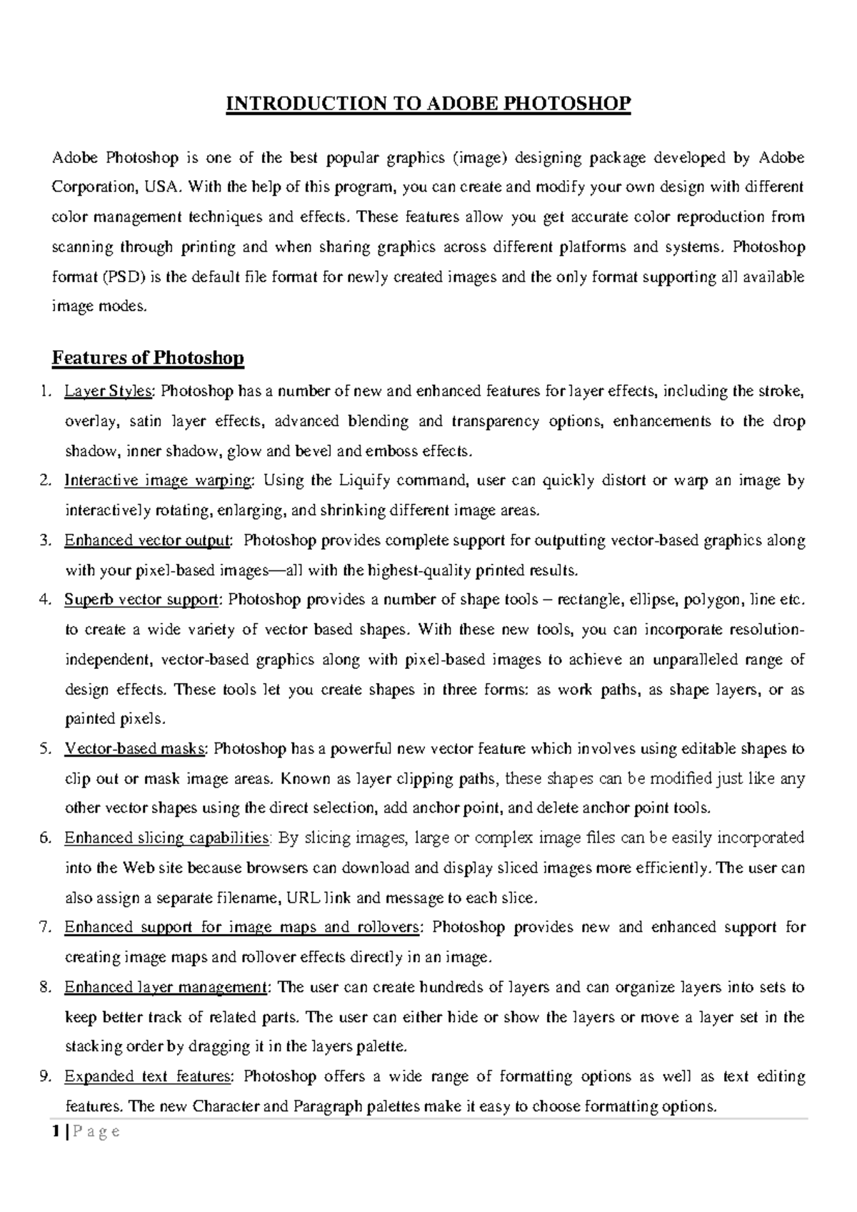 Photoshop Notes 2021 - Essentials of Graphic Design and Tools - Studocu