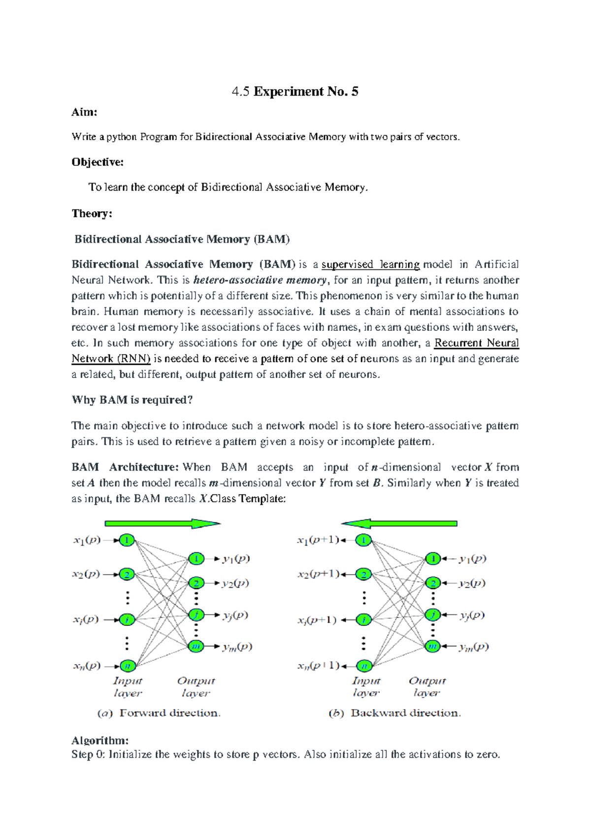 Experiment No. 5 TE SL-II (ANN) - 4 Experiment No. 5 Aim: Write a ...